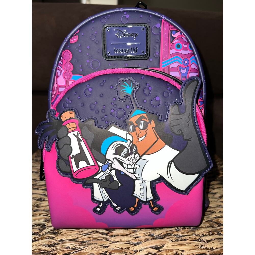 Loungefly Disney The Emperor's New Groove Kronk & Yzma Secret Lab Mini Backpack